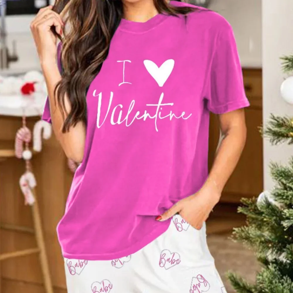 Babe Baggy Soft & Thick Elastic Wait PJ Pants & T Shirt Premium 2 pc Lounge Set - Picture 2 of 8